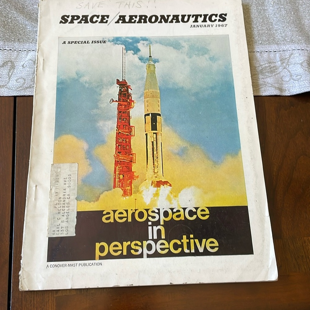 VTG 1967 Space / Aeronautics special issue magazine Aerospace space science